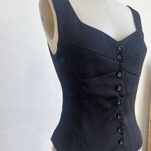 Elegant Black Button-Up Top